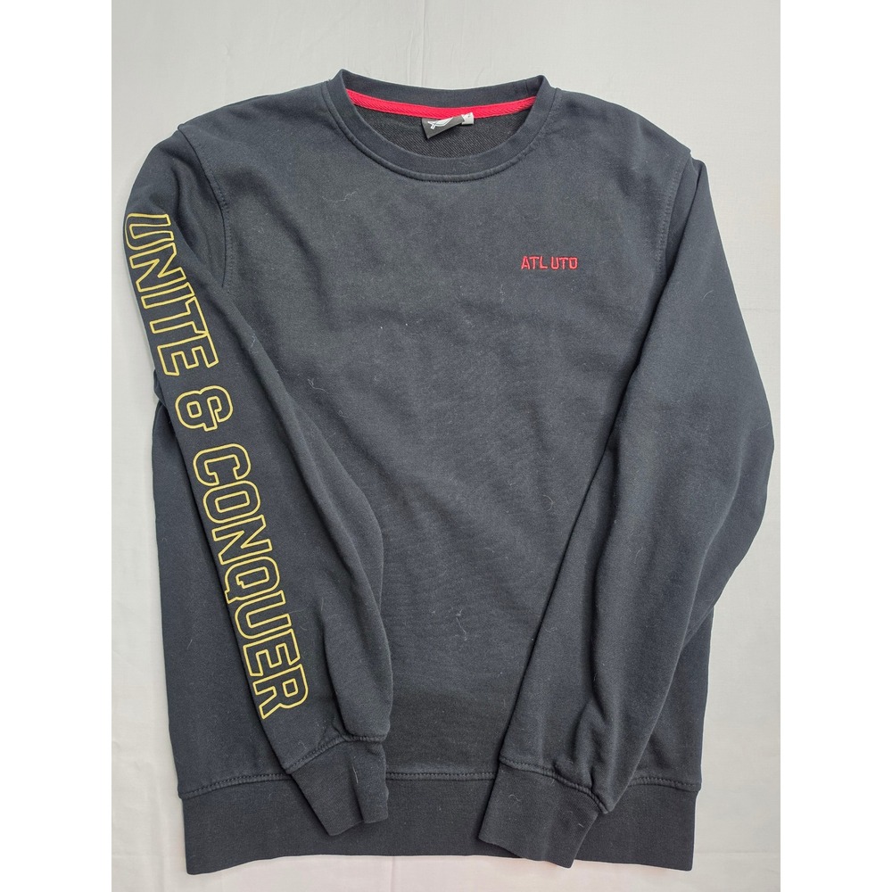 MLS Atlanta United FC Sweatshirt Men's Small Black Unite & Conquer Embroidered